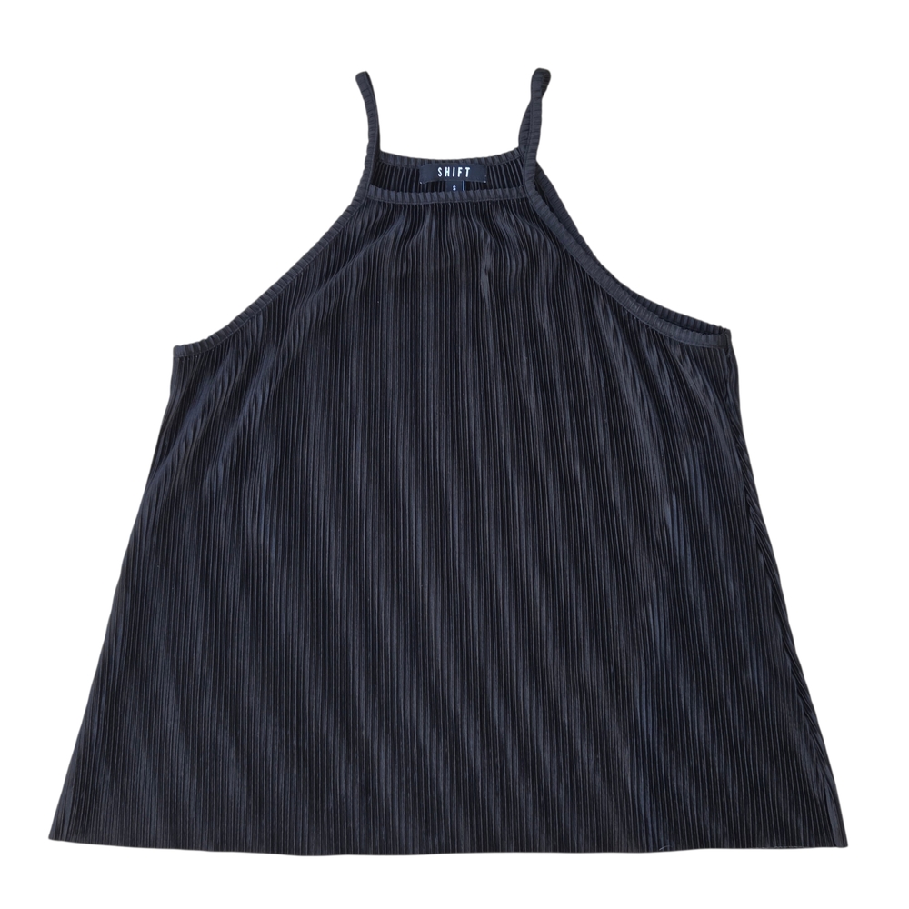 Shift Black Flowy Ribbed Tank Top Size S